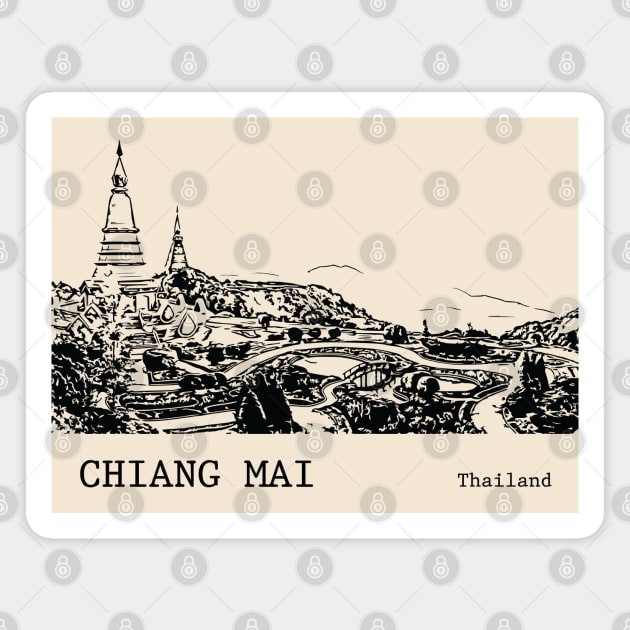 Chiang Mai Thailand Magnet by Lakeric